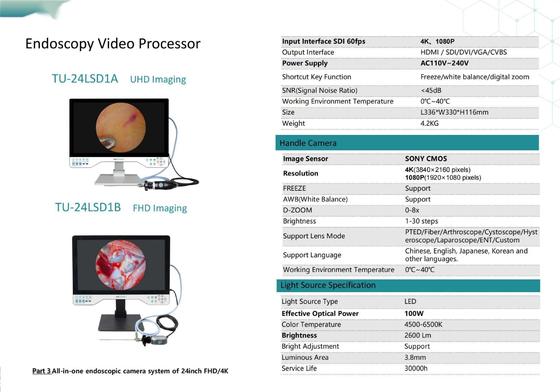 Fotocamera endoscopica 4K TUYOU 24LSD1A con monitor da 24 pollici e sensore CMOS SONY per laparoscopia ENT isteroscopia urologia