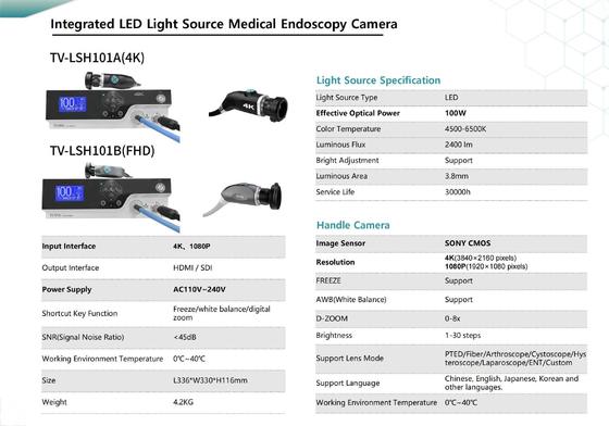 4K Endoscope Camera with HDMI/SDI Output One-touch Freeze and Dual USB Ports for Medical Endoscope Imaging System