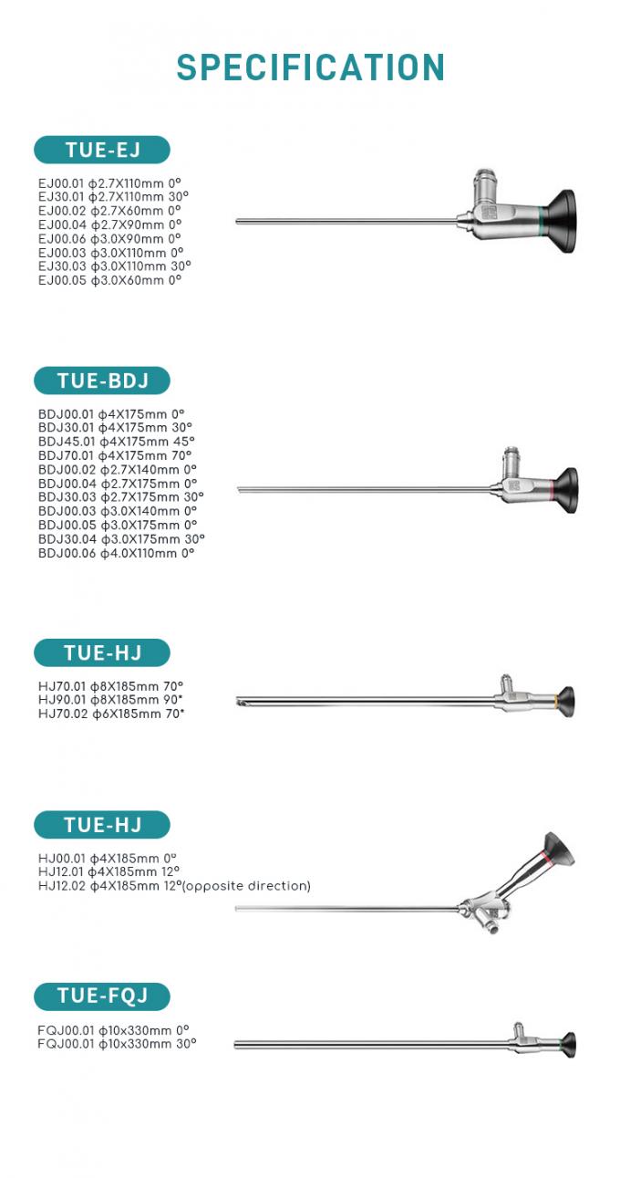 10 x 330 mm 2,9 x 302 30 gradi Endoscopio ottico rigido Lenti laparoscopiche per la laparoscopia Isteroscopia 2